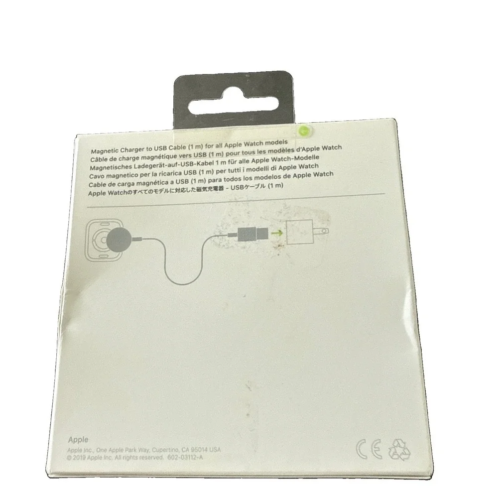 New Apple Watch Magnetic Charging Cable (1m) MX2E2AM/A USB Connector - White
